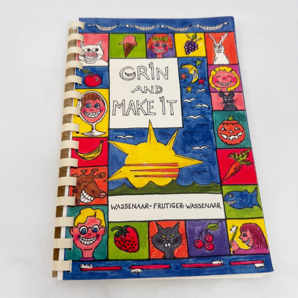 Grin and Make It Cookbook Spiral Bound Local Recipes Dental Practice 2002 MI